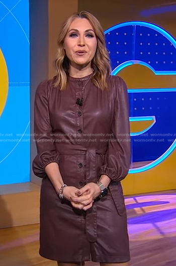 Lori's brown leather shirtdress on Good Morning America