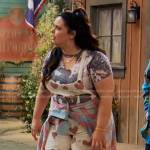 Lou’s white heart print overalls on Bunkd