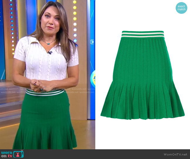 Louna Green Tennis Skirt worn by Ginger Zee on Good Morning America