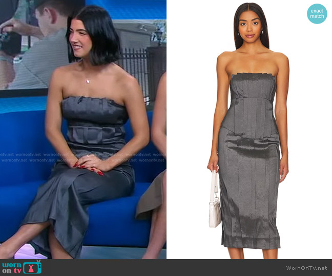 LPA Delfina Corset Top and Skirt worn by Charli D'Amelio on Good Morning America