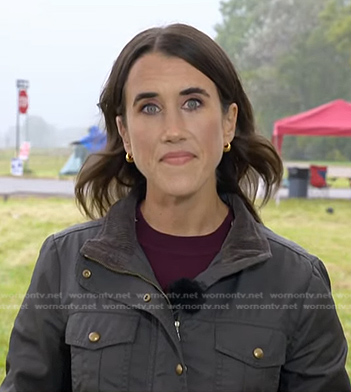 Maggie Vespa’s brown field jacket on NBC News Daily
