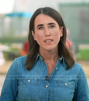 Maggie Vespa's denim button down shirt on NBC News Daily