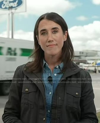 Maggie Vespa’s brown field jacket on Today