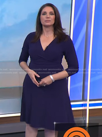 Maria’s purple wrap jersey dress on Today