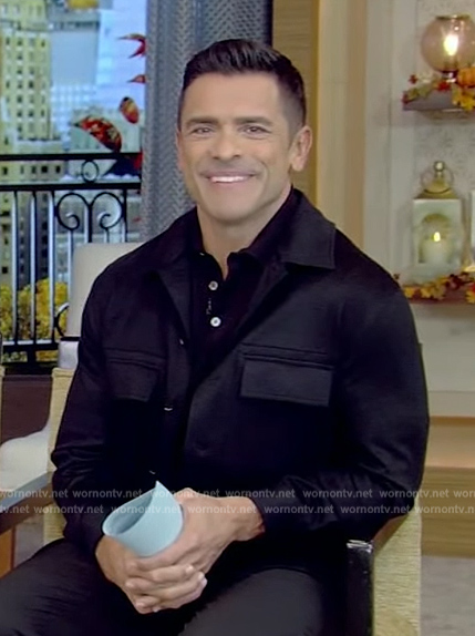 Mark's black overshirt on Live with Kelly and Mark