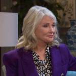 Marlena’s purple blazer and print blouse on Days of our Lives