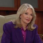 Marlena’s purple blazer with gold buttons on Days of our Lives