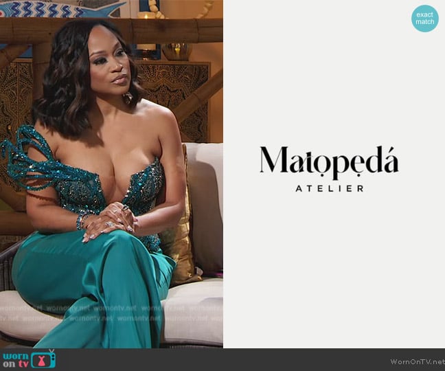 Matopeda Atelier Custom Dress worn by Monyetta Shaw-Carter on The Real Housewives of Atlanta