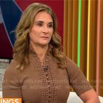 Melinda French Gates’ brown buttoned dress on CBS Mornings