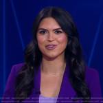 Melissa Adan's purple cropped blazer on Good Morning America