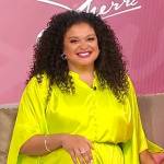 Michelle Buteau’s yellow satin jumpsuit on Sherri