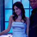 Molly’s satin strapless mini dress on General Hospital