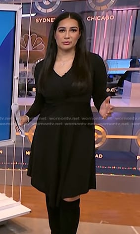 Morgan's black twisted waist dress on NBC News Daily