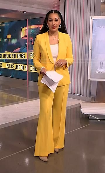 Morgan’s yellow pant suit on NBC News Daily