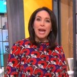 Nancy Cordes’ red floral top on CBS Mornings