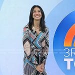 Natalie’s geometric print wrap dress on Today