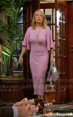 Nikki's pink midi dress on The Young and the Restless