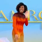 Nina Westbrook’s tie dye maxi dress on Tamron Hall Show