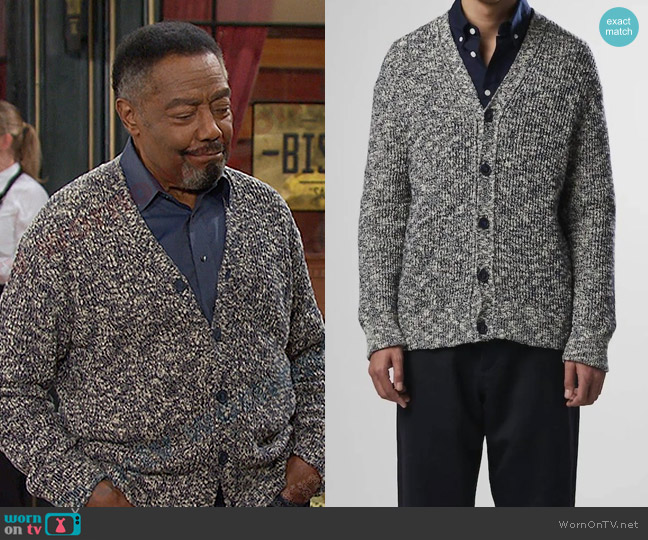 NN07 Jesse Cardigan worn by Abe Carver (James Reynolds) on Days of our Lives