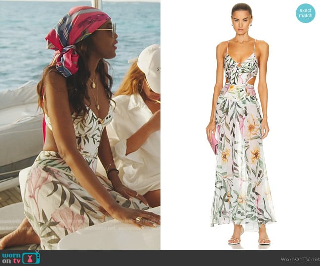 Patbo Jasmin Bustier Maxi Dress worn by Ubah Hassan on The Real Housewives of New York City