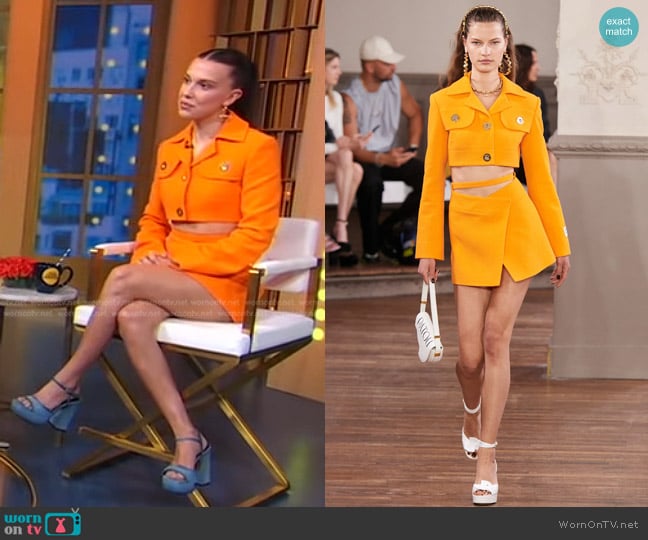 Patou Spring 2024 Ready to Wear Collection worn by Millie Bobby Brown on Good Morning America