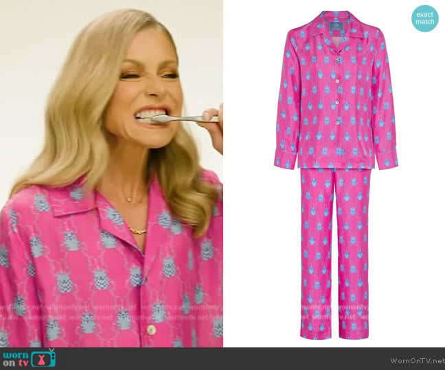 Lotty B Mustique Beetle Print Pyjamas worn by Kelly Ripa on Live with Kelly and Mark