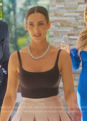 WornOnTV: Polly's blue corset top on Selling the OC, Polly Brindle