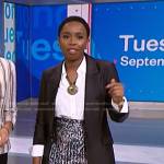 Zinhle’s print pleated skirt on NBC News Daily