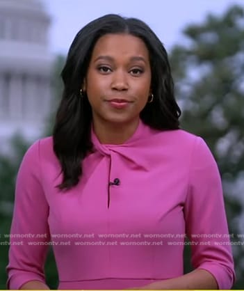 Rachel’s pink keyhole dress on Good Morning America