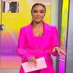 Rachel Smith’s pink suit on CBS Mornings