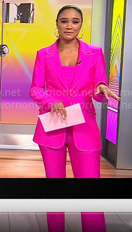 Rachel Smith’s pink suit on CBS Mornings