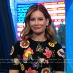 Rebeca’s black floral embroidered sweater on Good Morning America