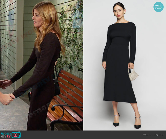 Reformation Romie Dress worn by Chelsea (Rachel Melvin) on Days of our Lives