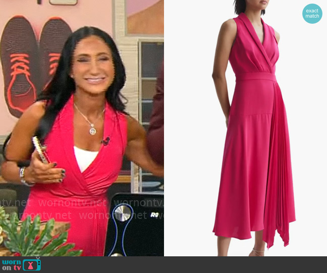 Reiss Claire Dress worn by Elizabeth Werner on CBS Mornings