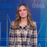 Rhiannon’s beige plaid blazer on Good Morning America