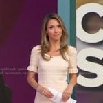 Rhiannon’s ivory ribbed ruffle dress on Good Morning America