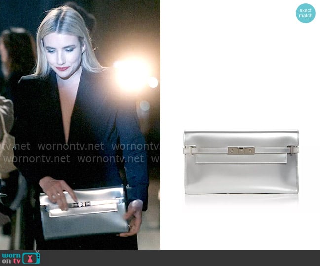 Saint Laurent Manhattan Leather Clutch Shoulder Bag worn by Anna Victoria Alcott (Emma Roberts) on American Horror Story