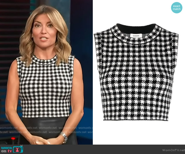 WornOnTV: Kit’s houndstooth knit vest on Access Hollywood | Kit Hoover ...