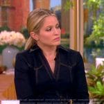 Sara’s denim belted midi dress on The View