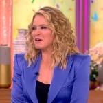 Sara’s blue satin suit on The View