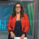 Savannah’s denim dress and red bomber jacket on NBC News Daily