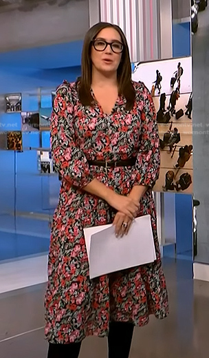 Savannah’s floral v-neck dress on NBC News Daily