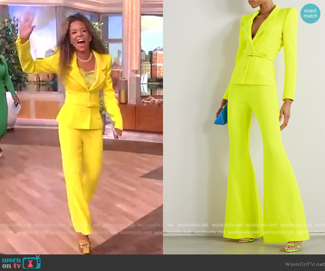 WornOnTV: Sunny’s yellow belted blazer on The View | Sunny Hostin ...