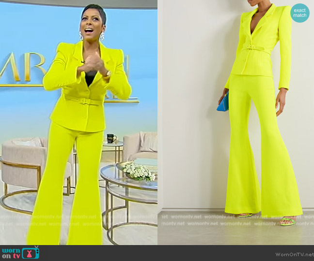 WornOnTV: Tamron’s yellow belted blazer and pants on Tamron Hall Show ...