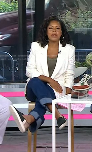 Sheinelle's black colorblock flats on Today