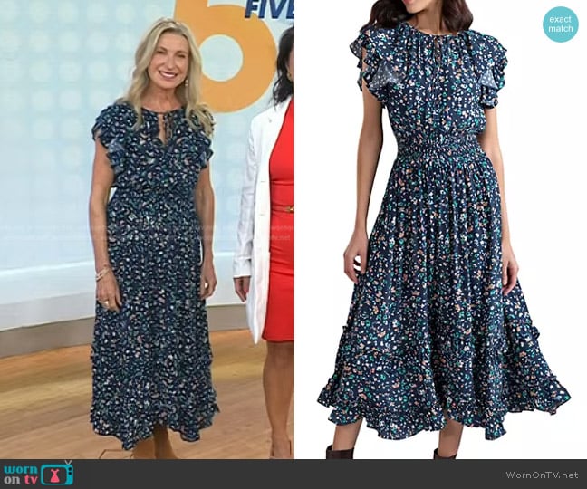 Shoshanna King Floral Print Maxi Dress worn by Denise Caron-quinn on Today