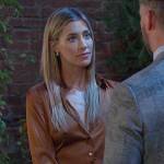 Sloan’s brown shirtdress on Days of our Lives