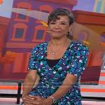 Sonia Manzano’s blue floral print dress on Today