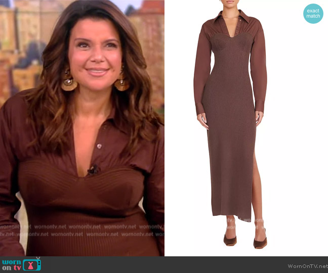 Staud Hazel Dress worn by Ana Navarro on The View