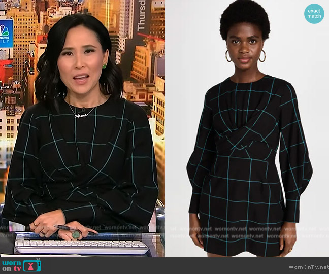 WornOnTV: Vicky’s black check print dress on NBC News Daily | Vicky ...